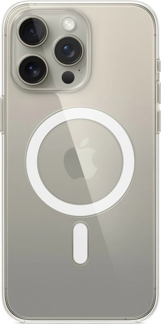 Mbështjellës Apple MagSafe për iPhone 15 Pro Max, Transparent