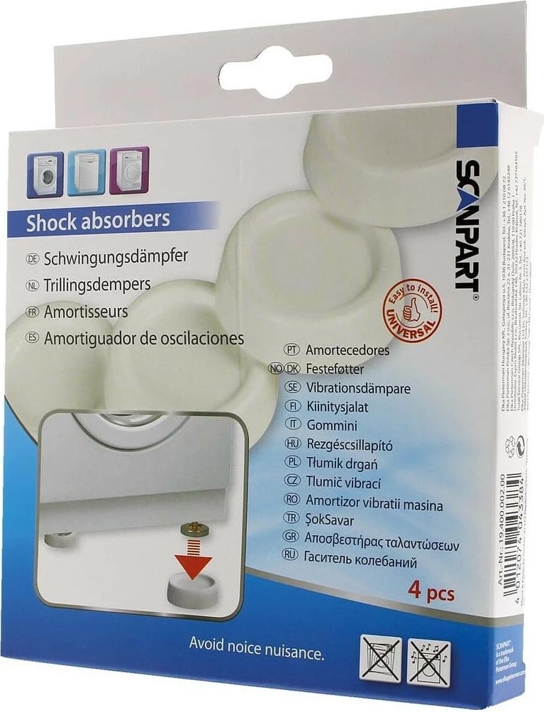 Amortizatorë Scanpart për lavatriçe, plastikë, të bardhë