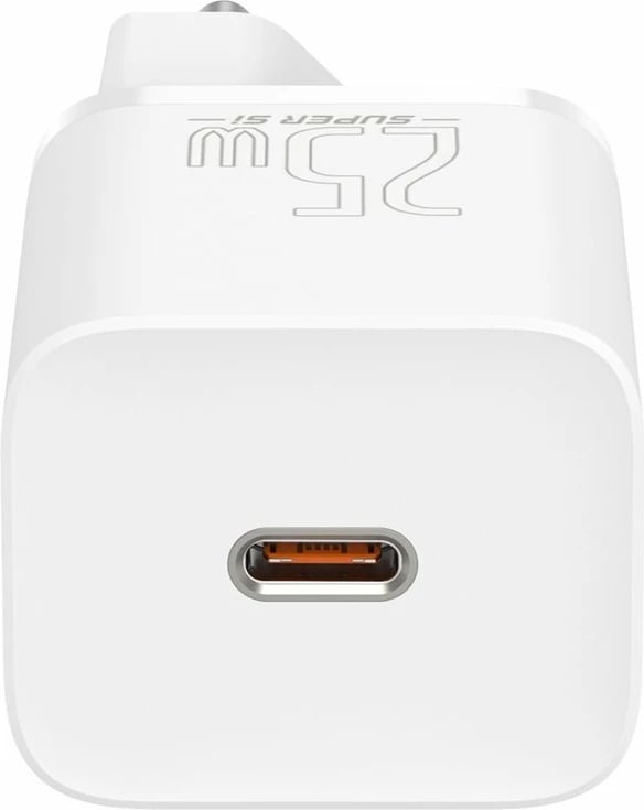 Karikues muri Baseus Super Si 1C, 25W, USB Type C, i bardhë Karikues muri Baseus Super Si 1C, 25W, USB Type C, i bardhë