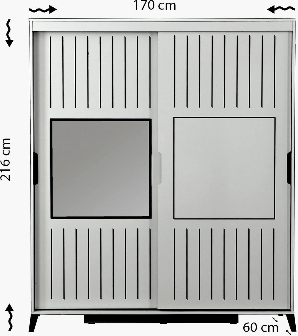 Dollap rrobash Skye Decor, Pasific Home Fuga 170, ngjyrë lisi