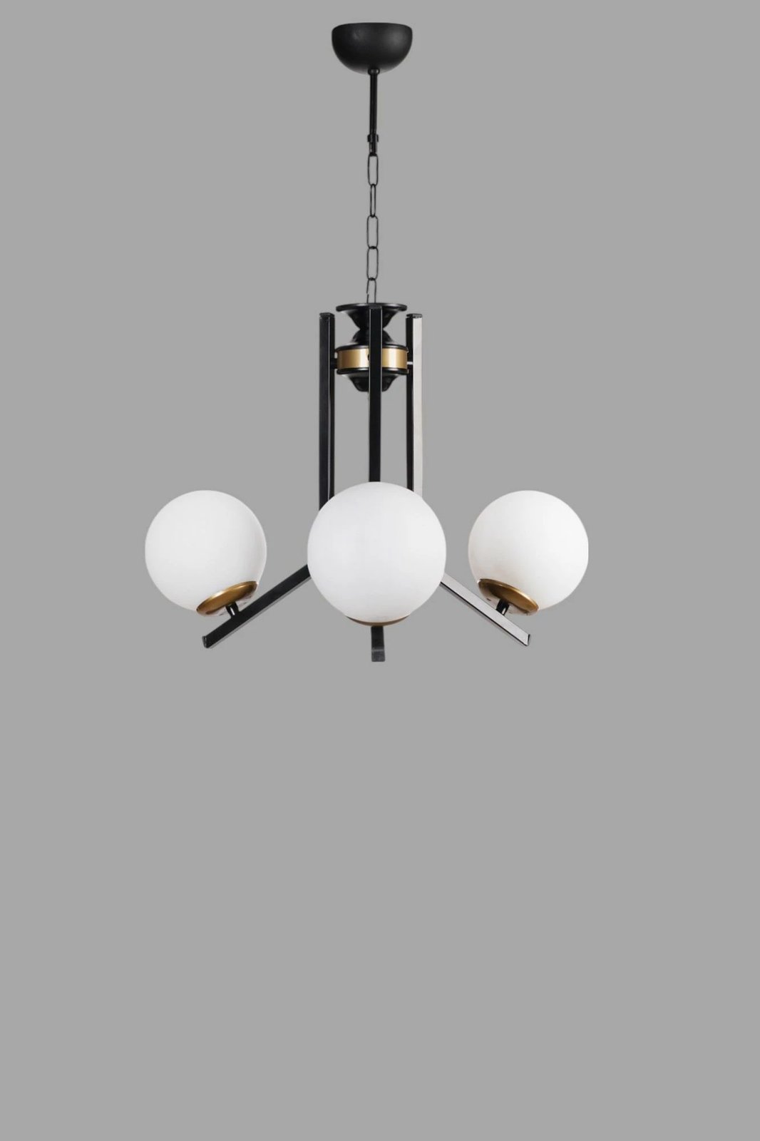 Llambë tavani Opviq, 8988-3, metal dhe xham, e bardhë dhe e zezë