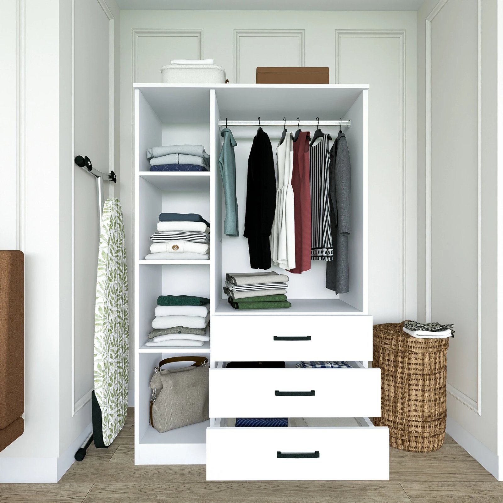 Dollap Hanah Home, Easy 1600-52, ngjyrë e bardhë mat