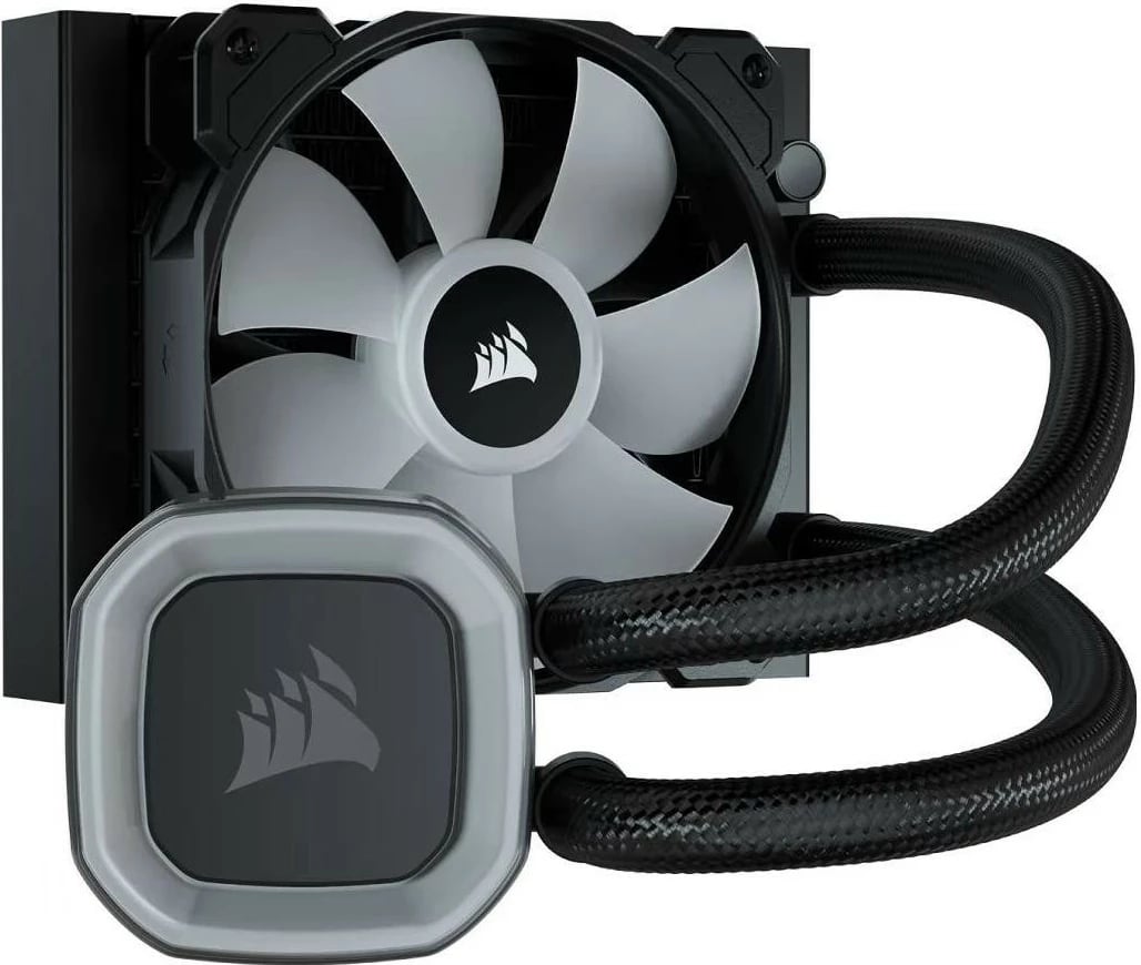 Ftohës uji Corsair H55 RGB 120mm, Socket 1156/1155/1150/1151/AM4/1200/1700/AM5, i zi