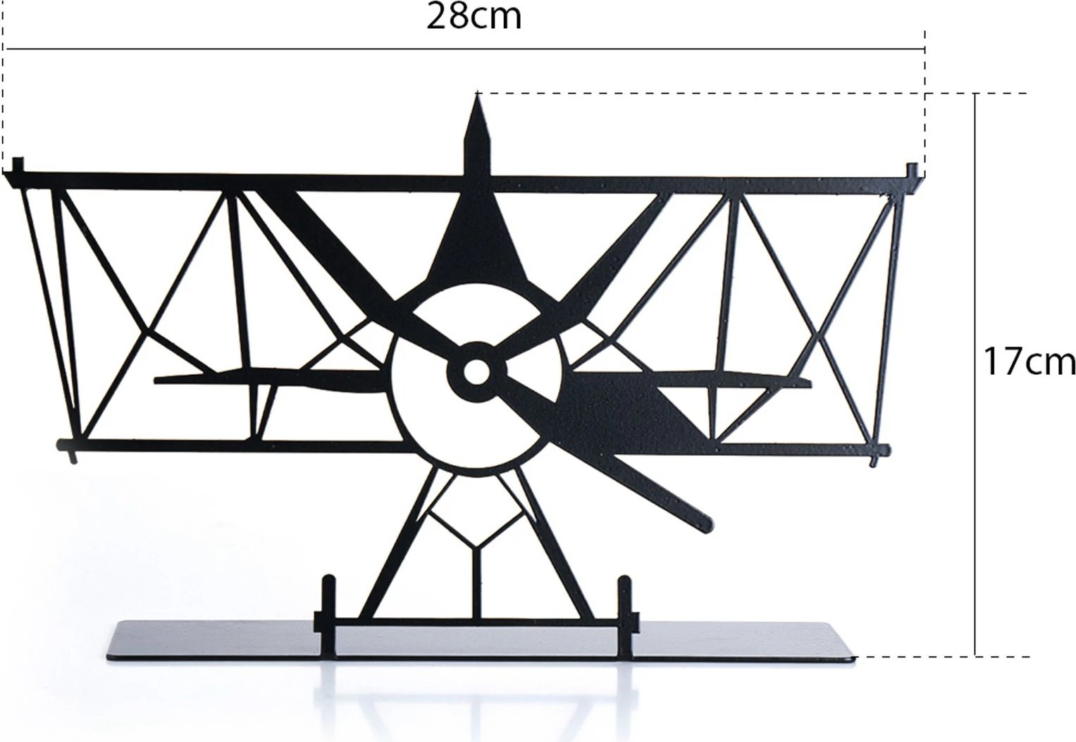 Objekt dekorativ Aberto Design, aeroplan glider, ngjyrë e zezë
