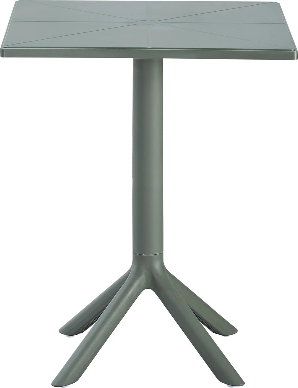 Tavolinë katrore polipropileni TERRIN FH6125.15 ngjyrë ulliri e errët 60,5x60,5x76,5Hcm