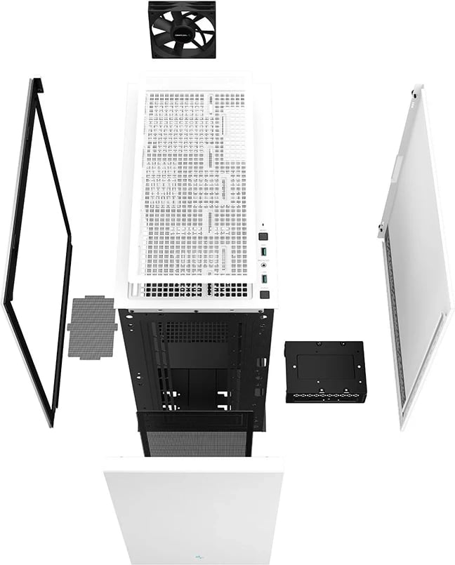 Kasë Kompjuteri DEEPCOOL CH510 Midi Tower e Bardhë