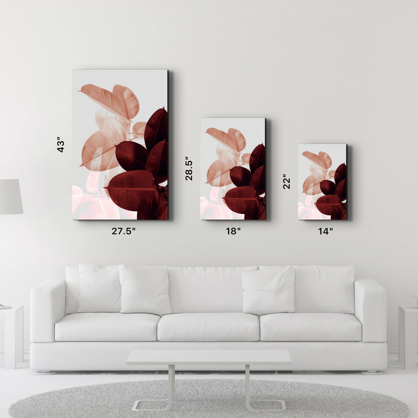 Pikturë dekorative prej xhami të temperuar, shumëngjyrëshe, Wallity OGLS-4075, 46x72cm