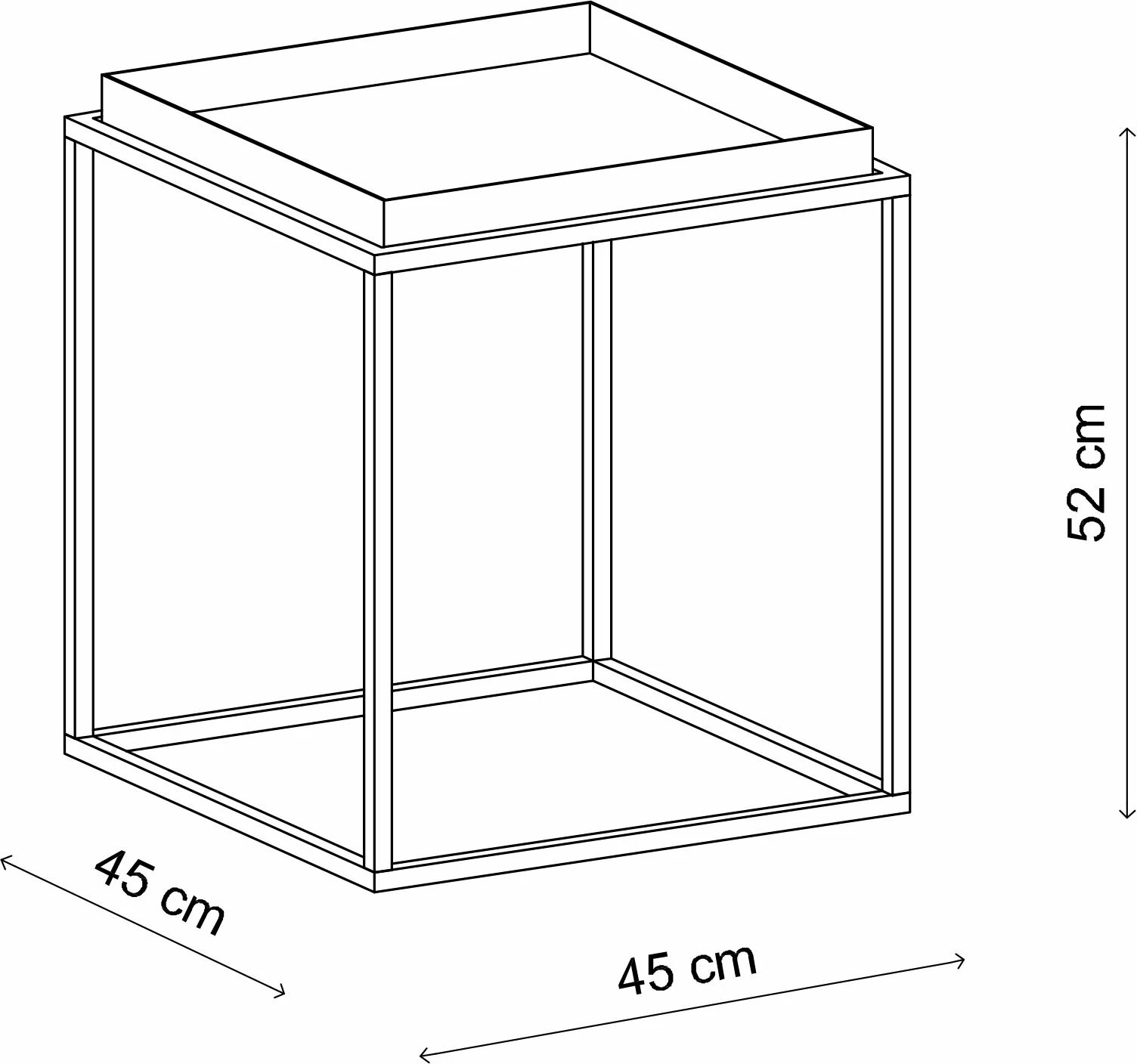 Tavolinë kafeje metalike, ngjyrë ari, Skye Decor, SHB-018-A