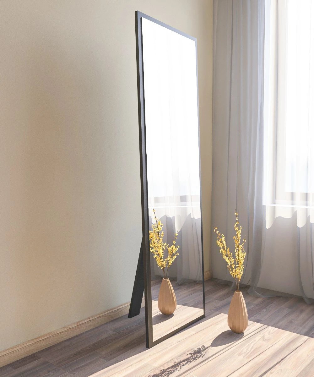 Pasqyrë qëndrore në dysheme, Hanah Home Tessa, e zezë