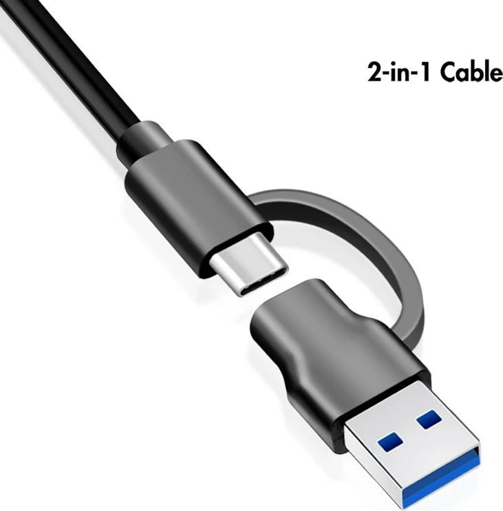 USB hub LogiLink UA0419, 4x USB-A, Gen1, me 4 ndezës individual, e zezë