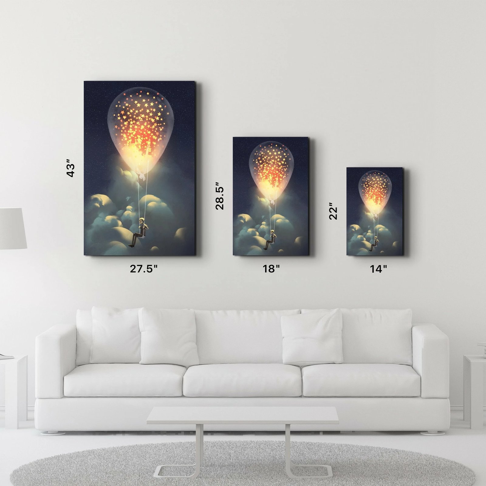 Pikturë dekorative prej xhami të temperuar, shumëngjyrëshe, CAM-4035, 46x72cm