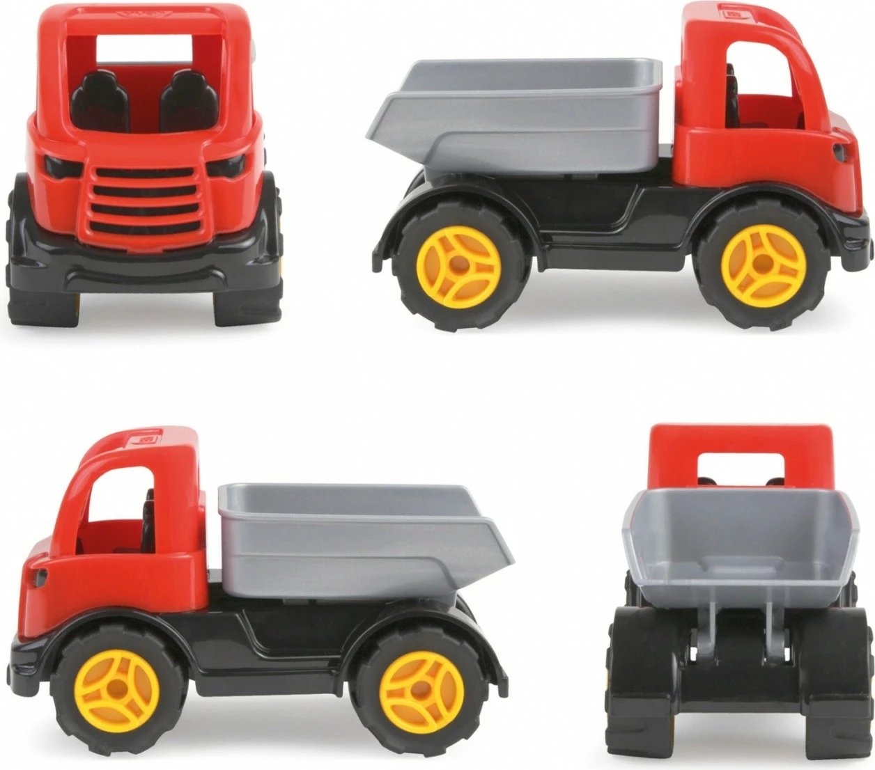 Kamion lodër Lena Workies, Dump Truck, plastike ABS, për djem, E kuqe/E zezë/Argjend