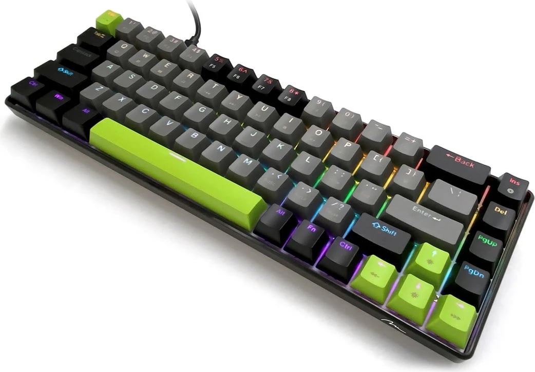 Tastierë mekanike Media tech RED CORE MX60 MT1260, 60%, me ndriçim shumëngjyrësh, e gjelbër