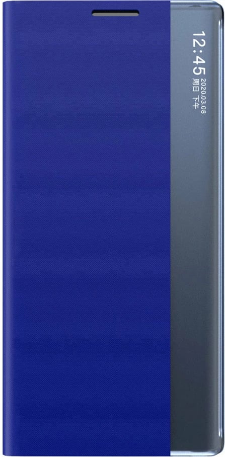 Mbështjellës Hurtel Sleep Case Bookcase me smart window për Samsung Galaxy A22 4G, Kaltër