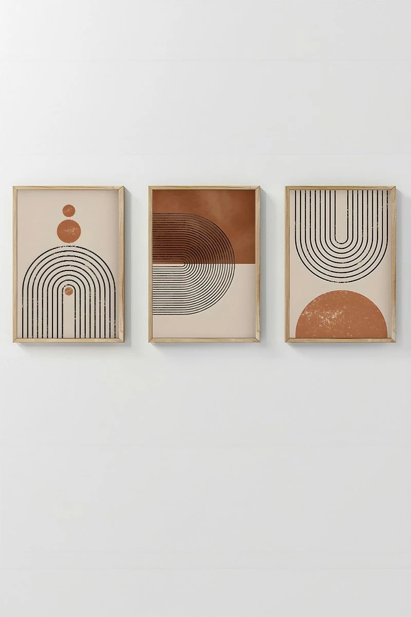 Pikturë dekorative me kornizë (3 copë), Wallity, 3Dartsohoset24