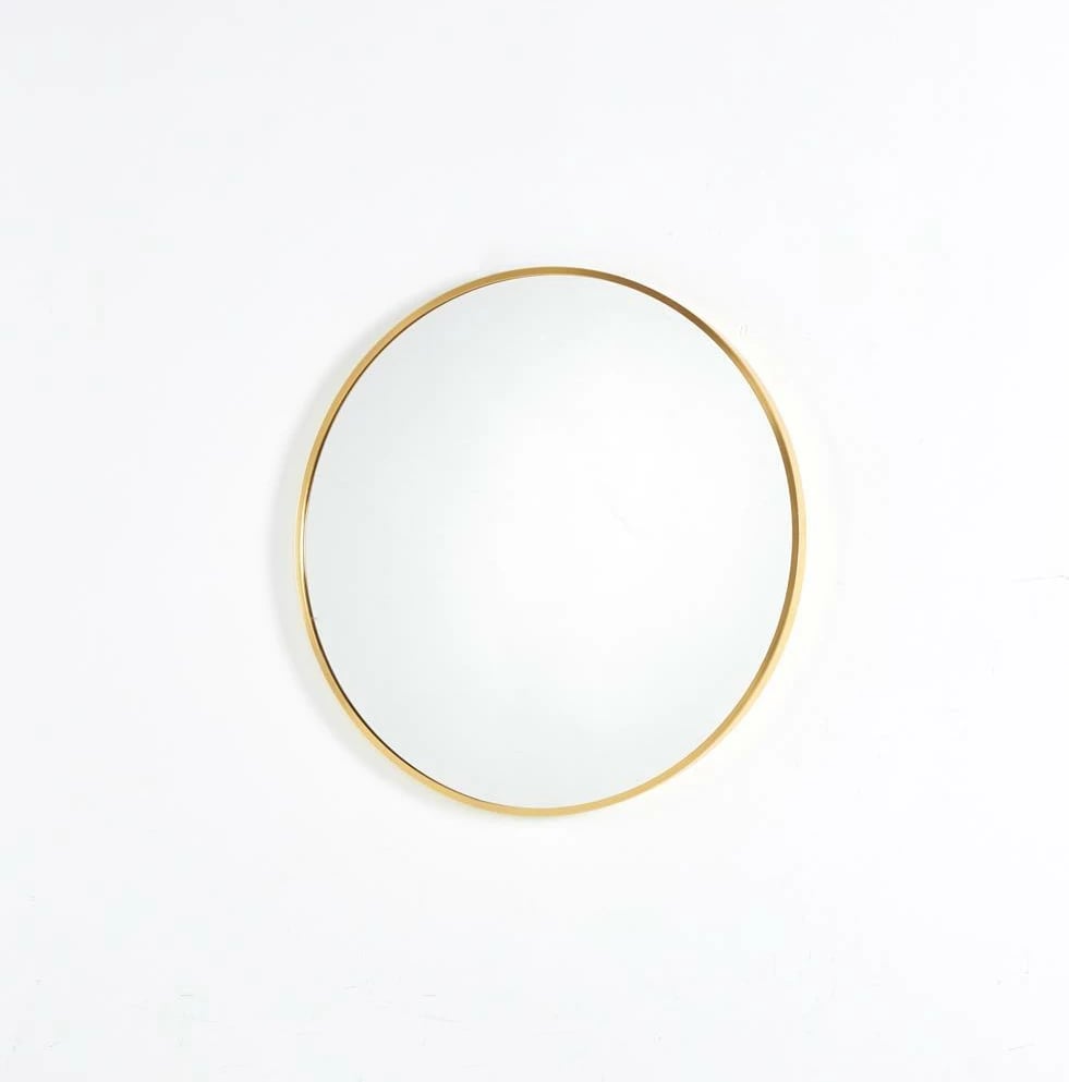 Pasqyrë muri rrethore Nextdeco me kornizë metalike ari Ø60cm