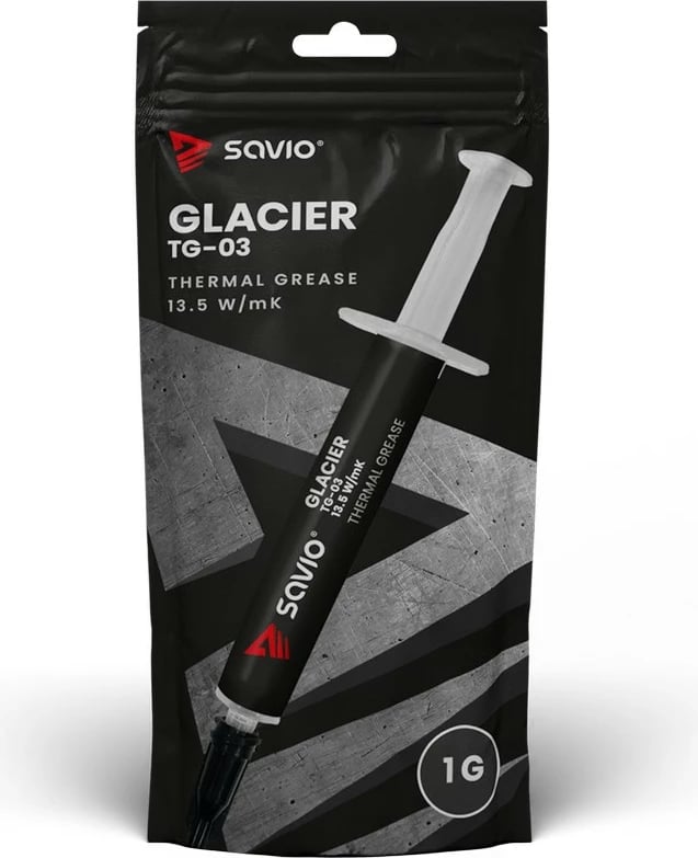 Pasta termike Savio Glacier TG-03, 1g, 13.5 W/mK, Gri