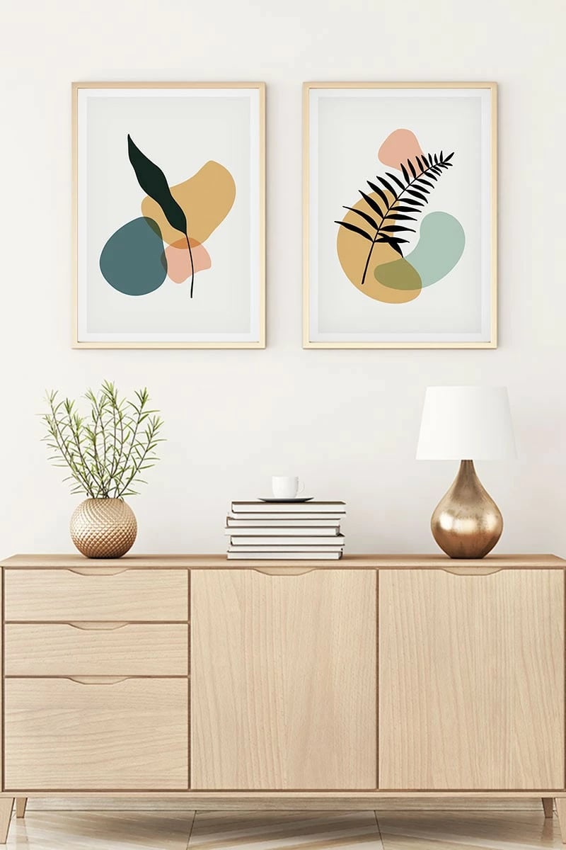 Pikturë dekorative me kornizë MDF (2 copë), Wallity, Huhu124, 30x40