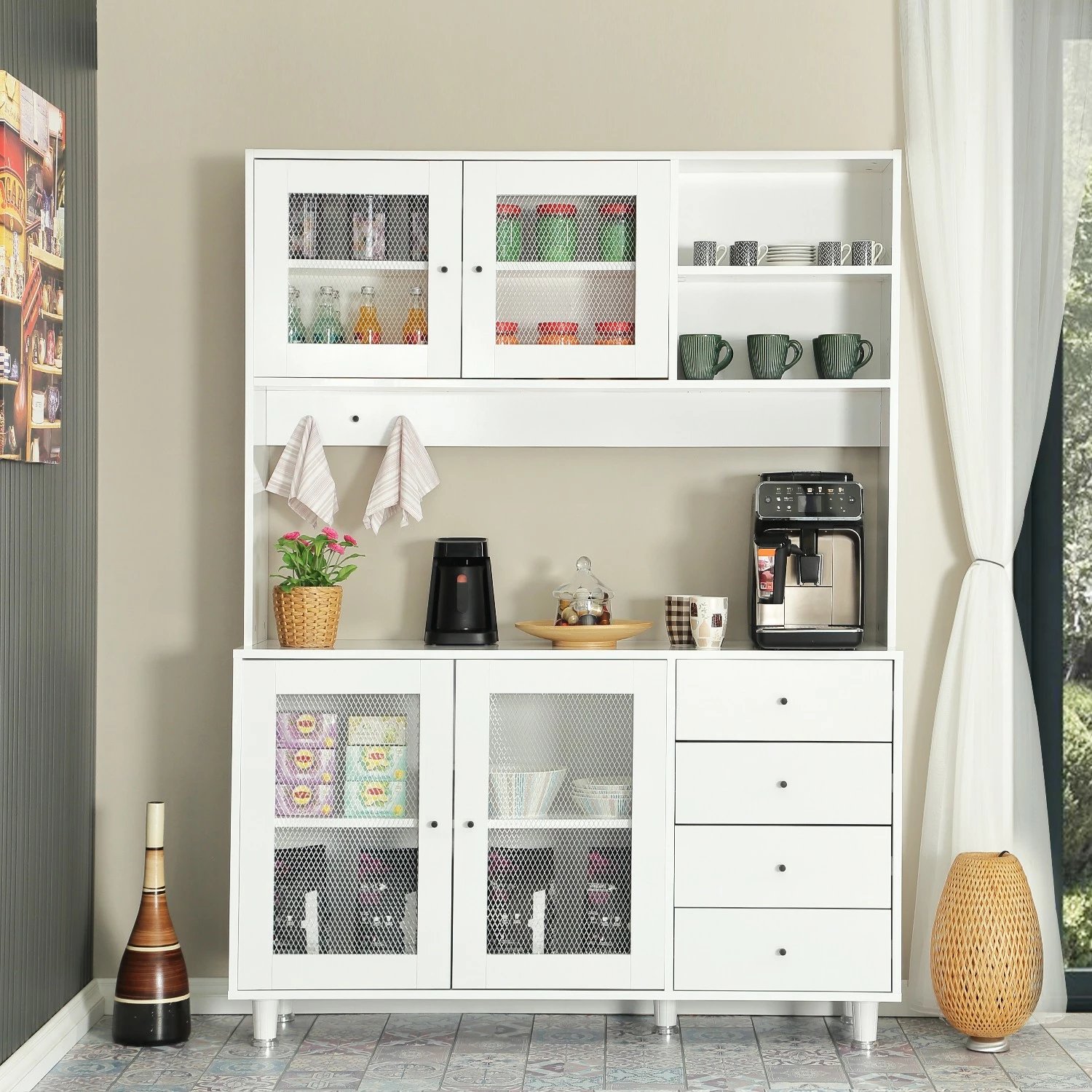 Dollap multifunksional Hanah Home, Grano 140, i bardhë