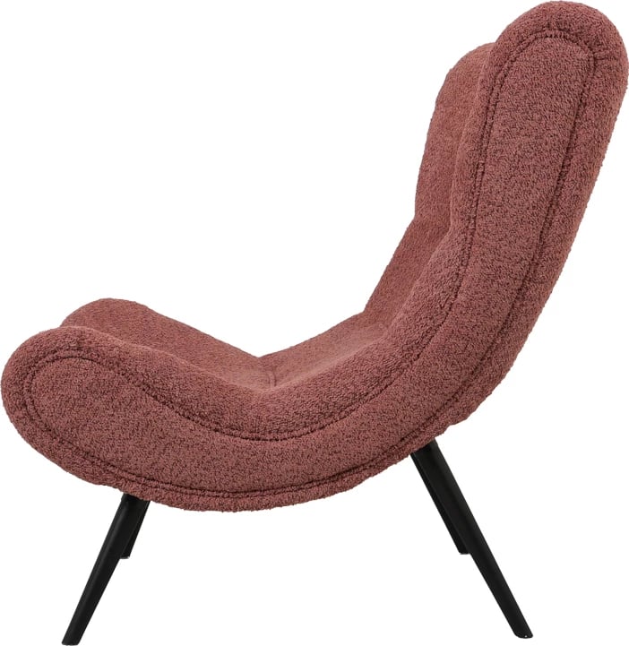 Kreslo boucle ngjyrë rozë e pluhurosur 97x80x100cm
