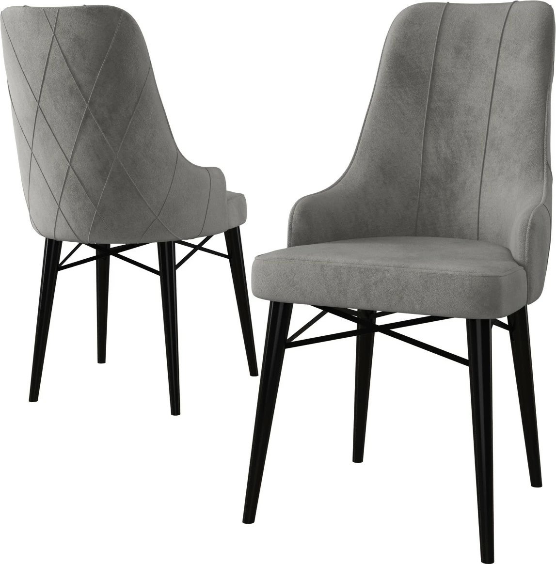 Set karrigesh (6 copë) Hanah Home, Neta, gri, e zezë