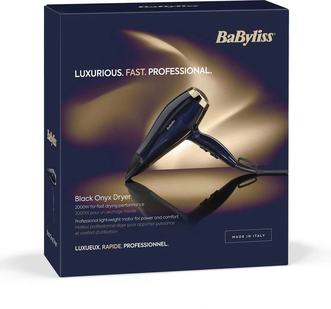 Tharëse flokësh BaByliss Black Onyx, e zezë