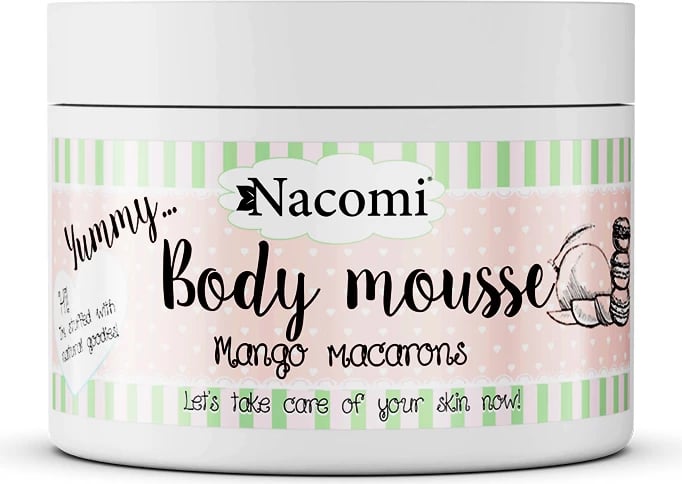 Mousse për trup Nacomi Mango Macarons për femra, 180ml