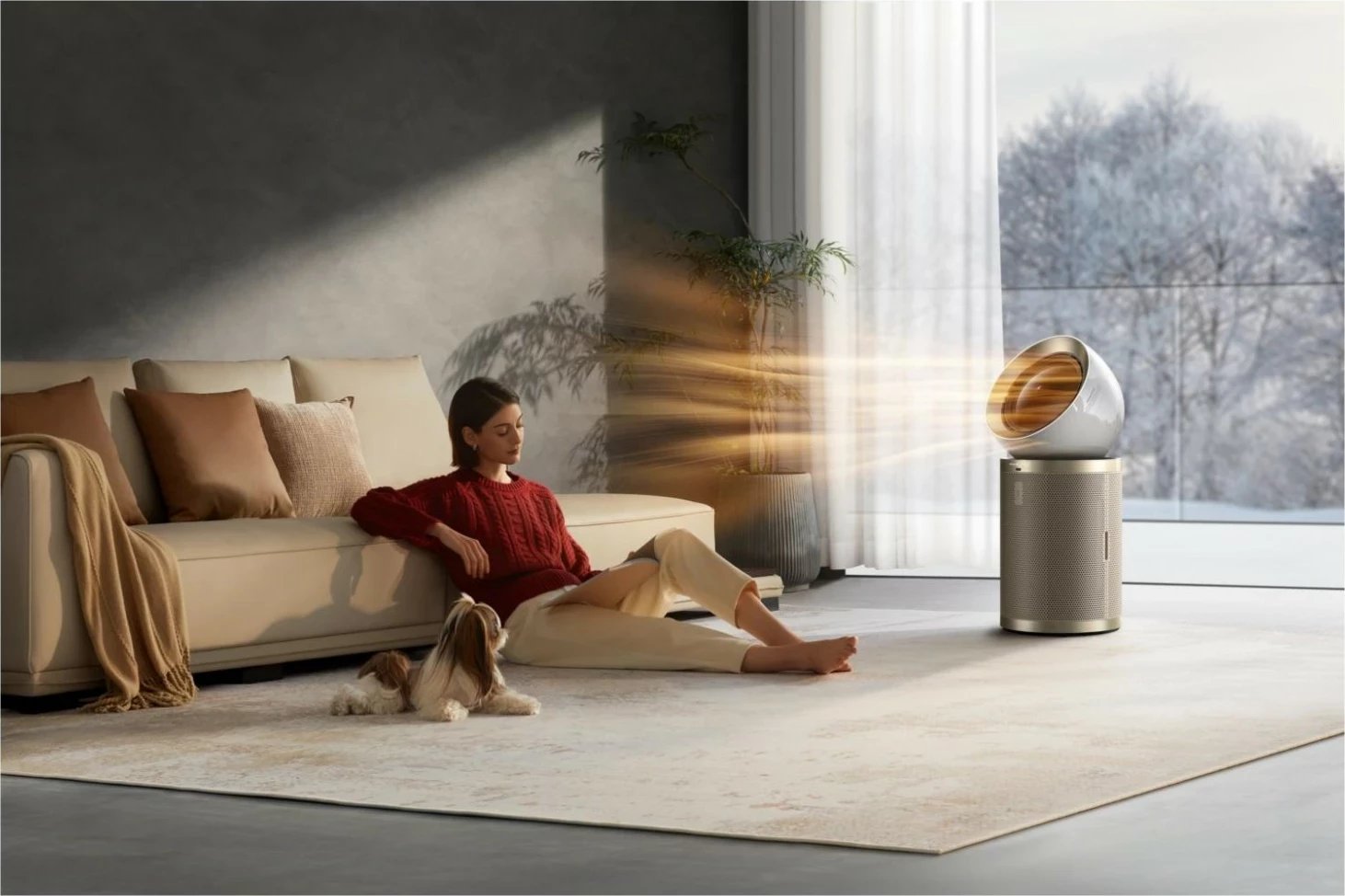 Pastrues ajri Dreame AirPursue PM20, LCD, HEPA H13, Wi-Fi, ngjyrë ari