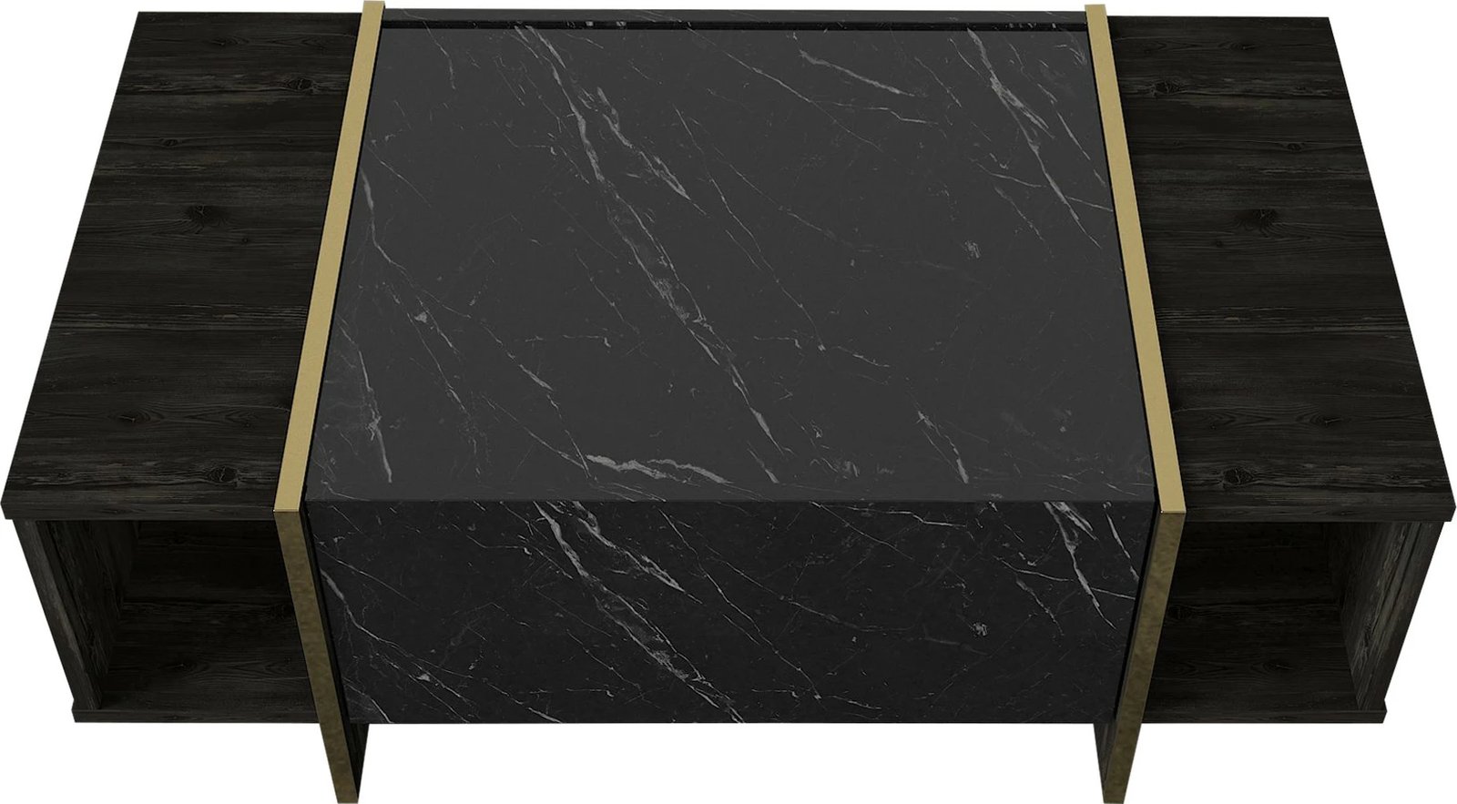 Tavolinë kafeje, ngjyrë e zezë dhe ari, Skye Decor, Veyron