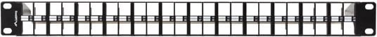 Paneli i Patch-it Lanberg PPKS-1248-B, 19" 1U, për modulat keystone, 48 porta, ngjyrë e zezë