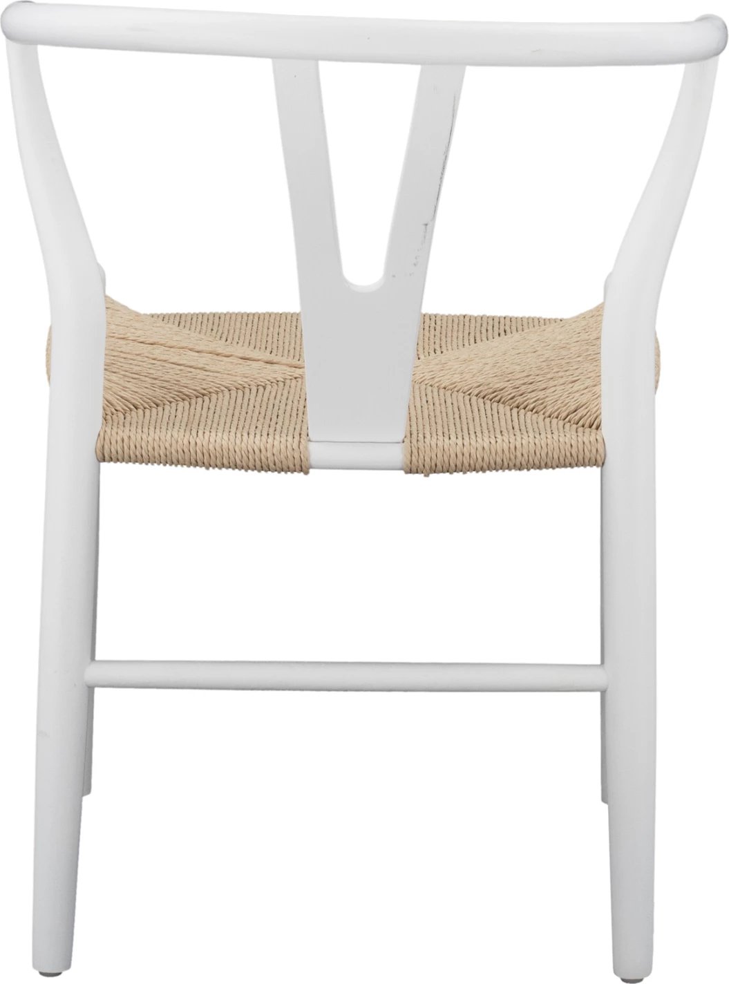 Karrige ngrënie BRAVE, dru ahu, ngjyrë e bardhë, litar bezhë, 54x57x74 cm