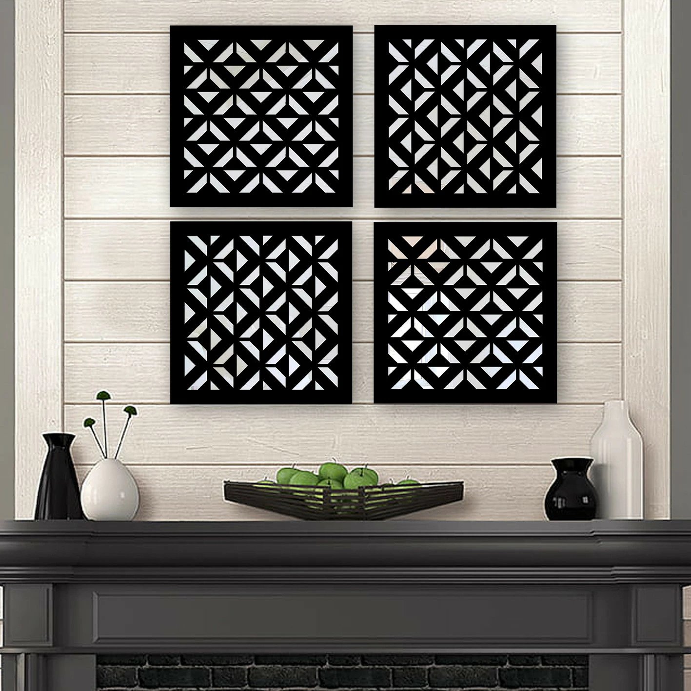 Set pasqyrash dekorative (4 copë), Wallity, SYH15088400394