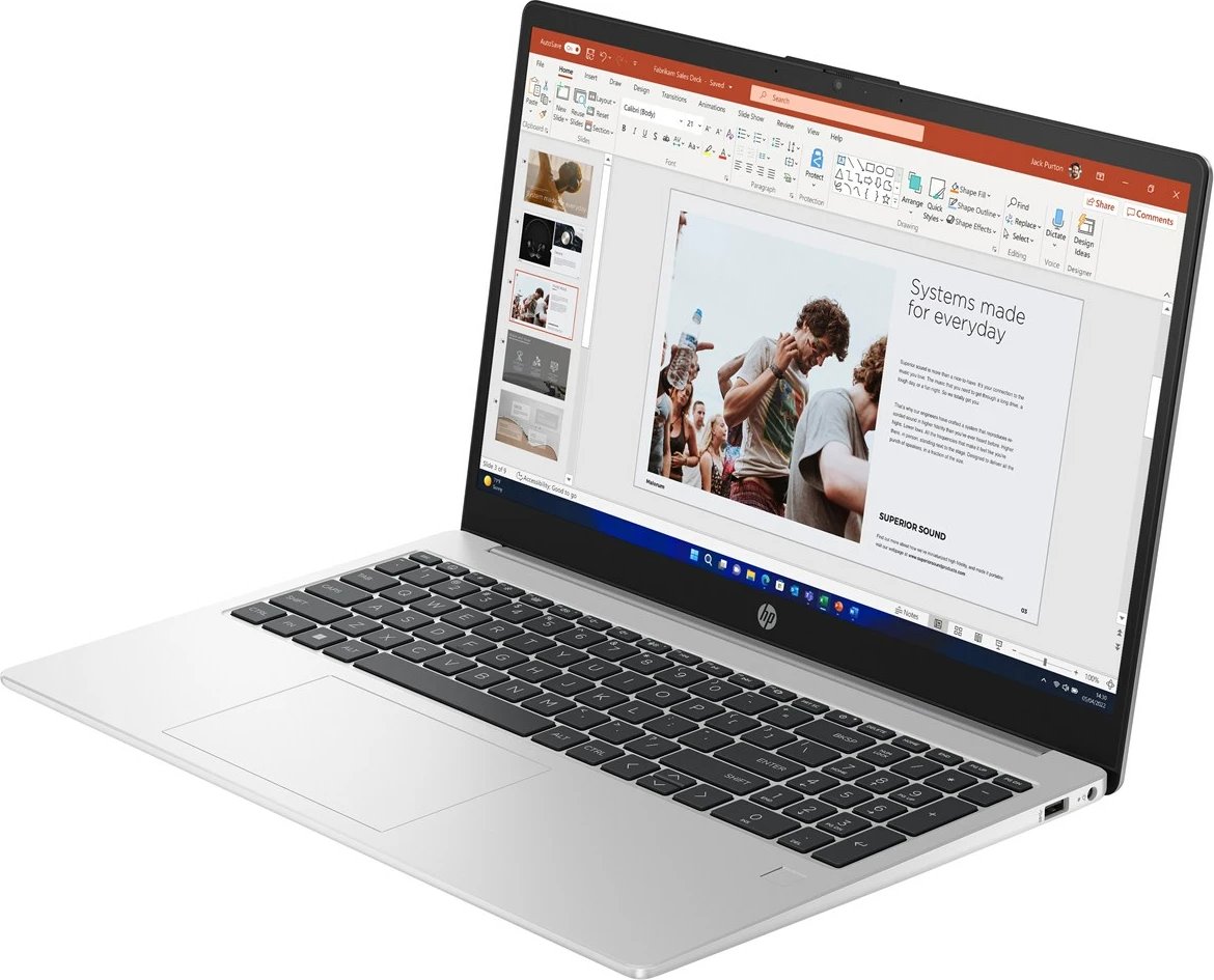 Laptop HP 250 G10, 15.6", Intel Core i5-1334U, 16 GB RAM, 512 GB SSD, Iris Xe Graphics, Argjendtë