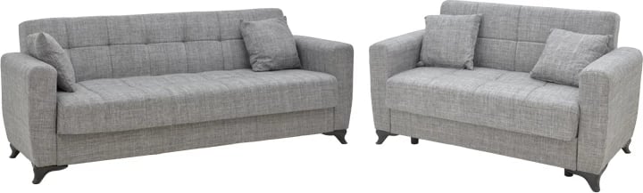 Set dhome ndeje 2 pjesë Modesto, ngjyrë gri