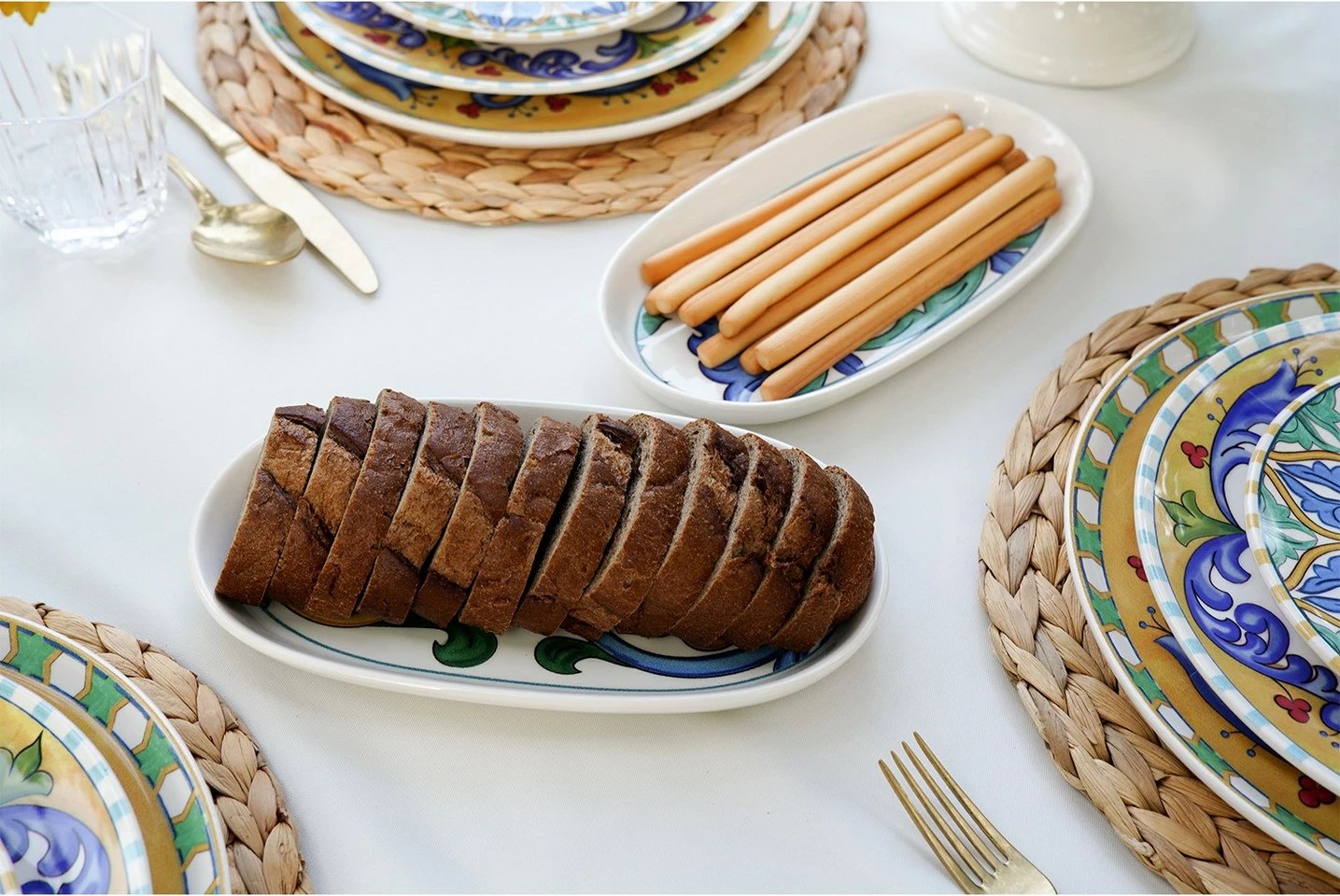 Pjatë shërbimi, shumëngjyrëshe, 26cm, set prej 2 copë, Hermia LMN006