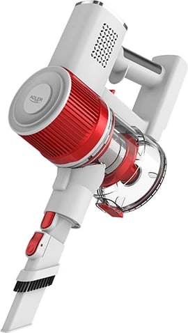 Fshesë elektrike pa kabllo vertikale Adler AD 7051, 300W, 0.6L, 22.2V Li-ion 2200mAh, brushë me LED, tregues LCD, e bardhë/kuqe Fshesë elektrike pa kabllo vertikale Adler AD 7051, 300W, 0.6L, 22.2V Li-ion 2200mAh, brushë me LED, tregues LCD, e bardhë/kuqe