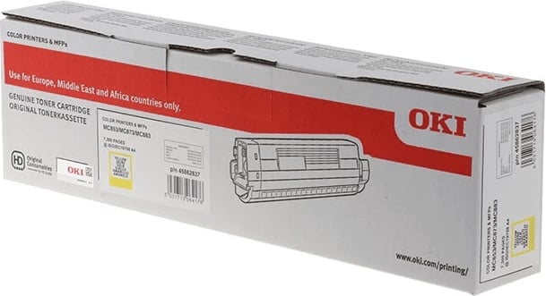 Toner OKI 45862837 kapacitet 7300 faqe standard verdhë