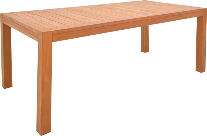 Tavolinë druri teak, ngjyrë natyrale, Vocaly, 200x100x75cm