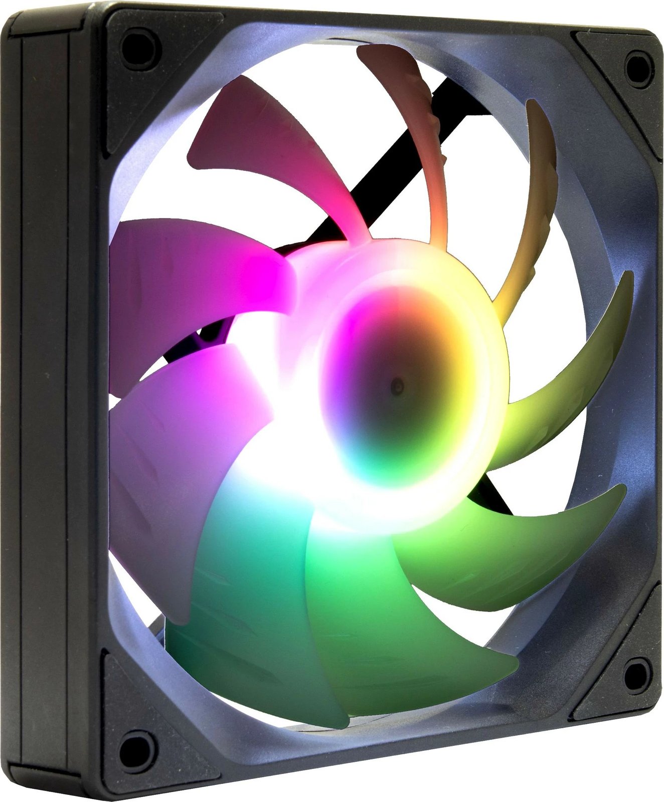 Ventilator kase Inter-Tech Argus ES-011, 12cm, LED multi, i zi