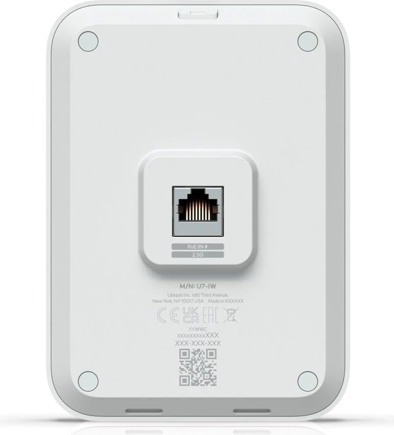 Access Point Ubiquiti U7 In-Wall, 4300 Mbit/s, PoE, Bardhë