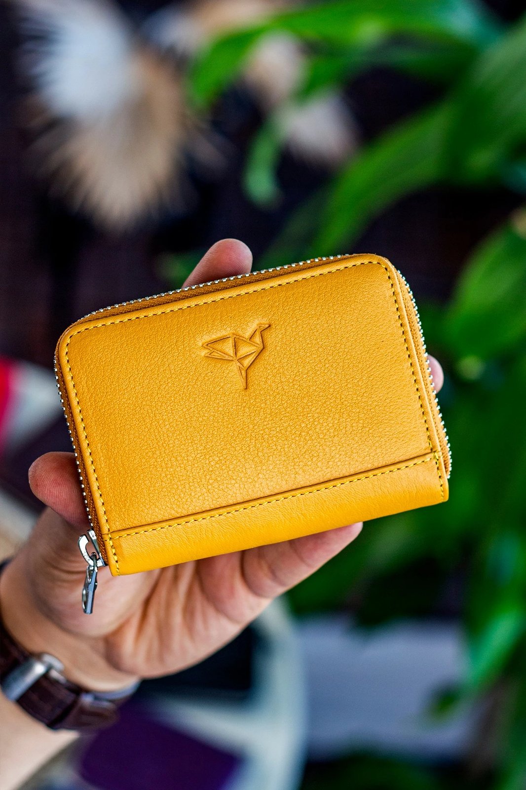 Portofol unisex Zoozie Bags, ngjyrë mustard, Sydney