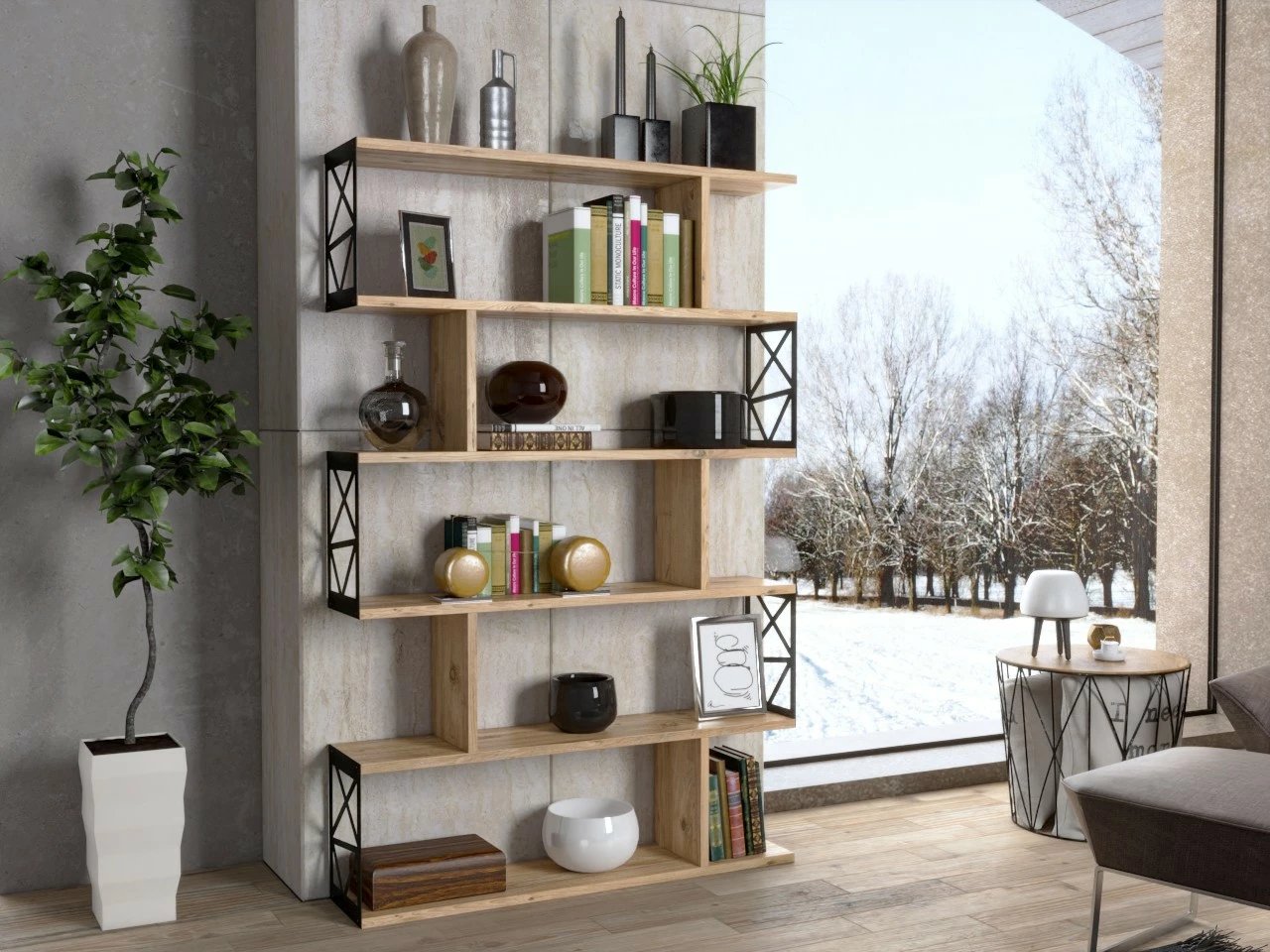 Raft librash Hanah Home, ngjyrë Atlantic Pine, FRN-12032