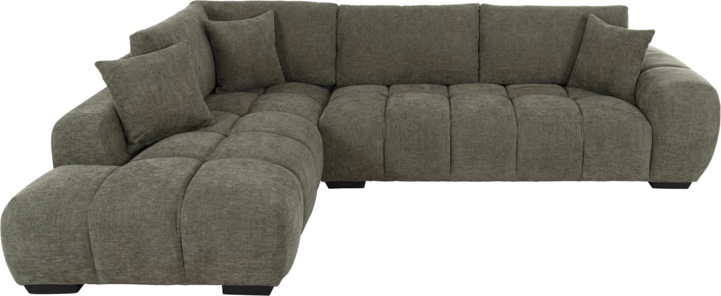 Kënd divani (majtas) COVEN FH3266.04L, pëlhurë e gjelbër, 298x102-208x85H cm