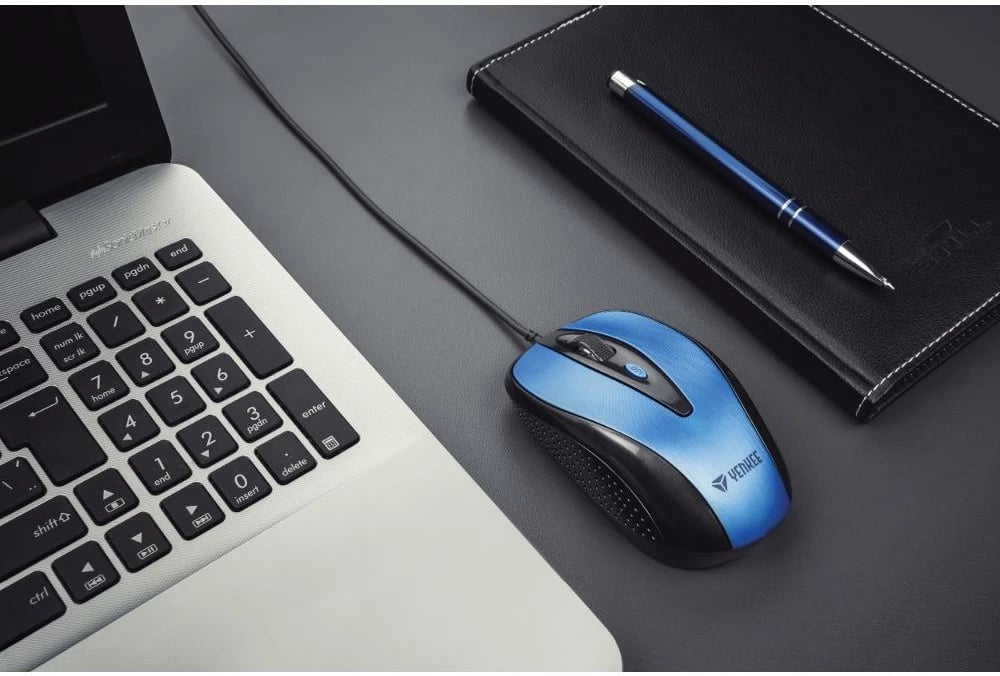 Maus YENKEE YMS 1025BE - USB, e zezë/kaltër