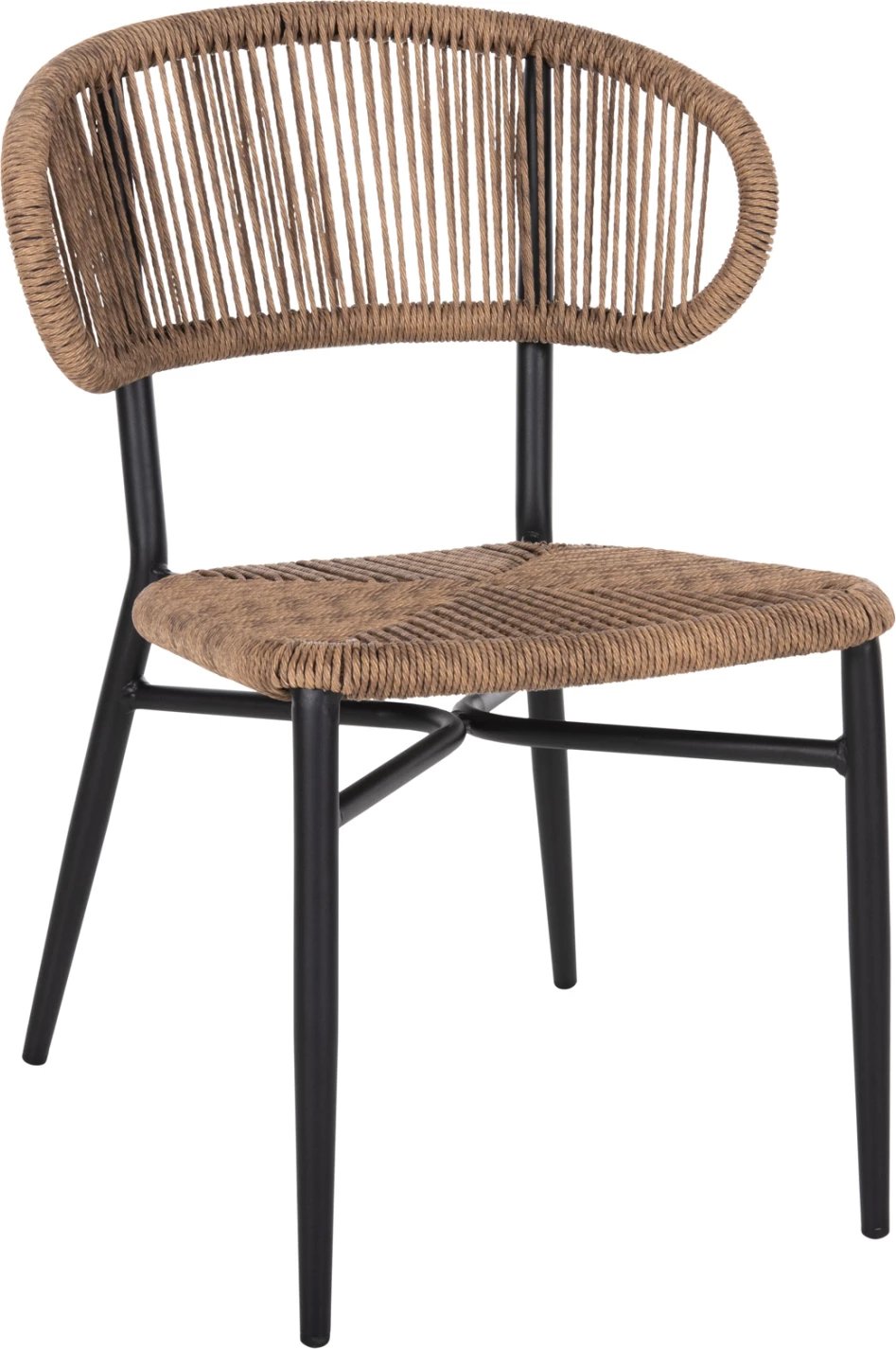 Karrige EULO FH6049.02 alumini, ngjyrë e zezë, ratan sintetik