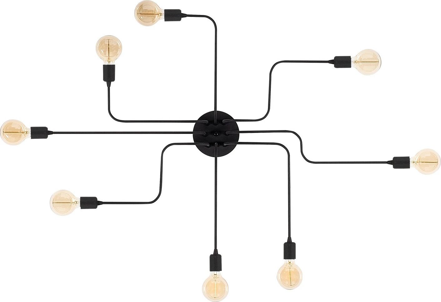 Llambë tavani moderne, ngjyrë e zezë, Truva N-698