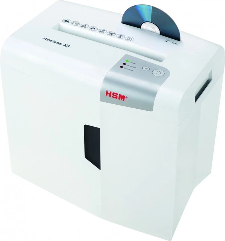 Shkatërrues Dokumentesh HSM shredstar X8, me mekanizëm të veçantë për prerjen e CD-ve