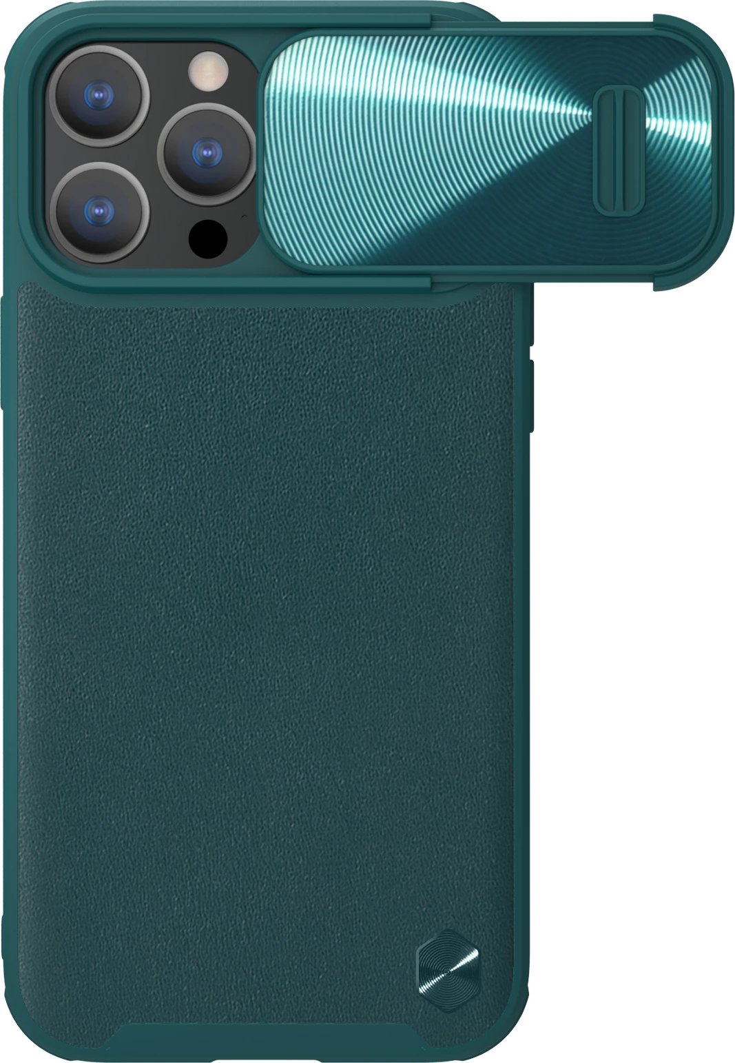 Mbështjellës Nillkin CamShield Leather S Case për iPhone 14 Pro Max, i gjelbër