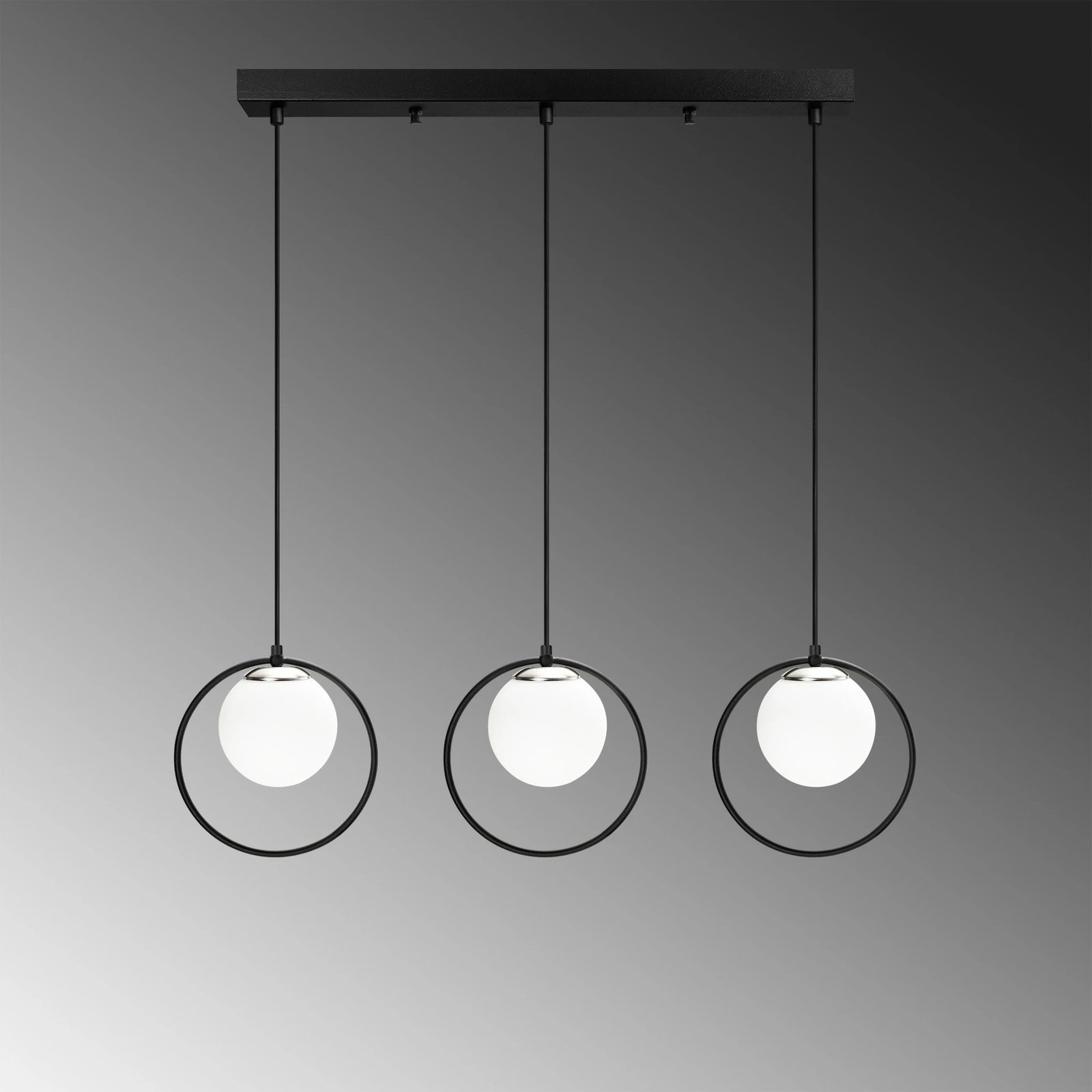 Llambë tavani Opviq Dolunay, e zezë, 96x15x126cm