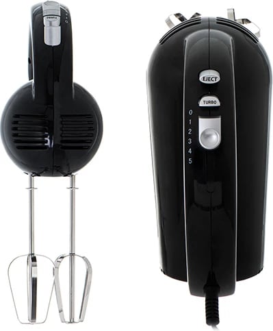 Mikser dore, Adler CR 4218 300W 5 shpejtësi Turbo me rrahëse dhe grepa inox, i zi